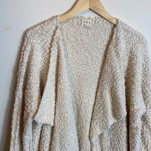 Pol oversized open front cream cardigan - Picture 4 of 5